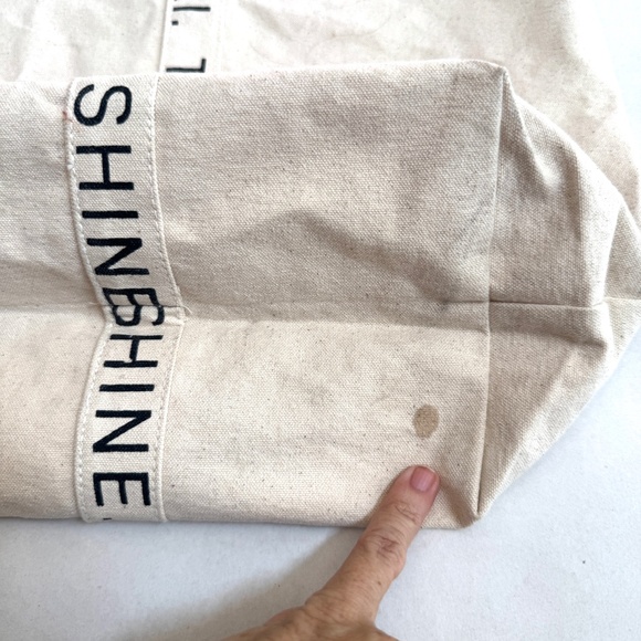 VUORI XL Canvas Tote Bag logo Beige Tan The Rise The Shine Gym Beach 24" x 15" - Picture 13 of 13